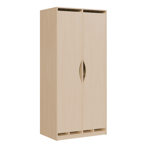 Liegepolsterschrank für 130-150 cm lange Polster, mit Fächern H/T: 190x67 cm, wählbare Anzahl von Matratzen, Bettwäschefächer, Korpus mit Dekortüren