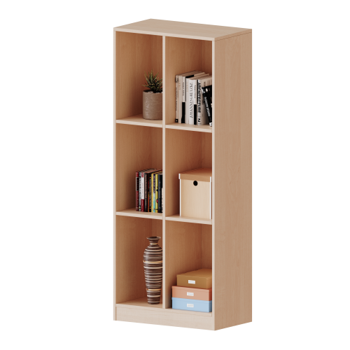 Taschenregal, 4,5 Ordnerhöhen - Serie evo180 Breite 70,3 cm, Gesamthöhe 172 cm, 6 hohe Fächer, mit Sockel (81 mm)