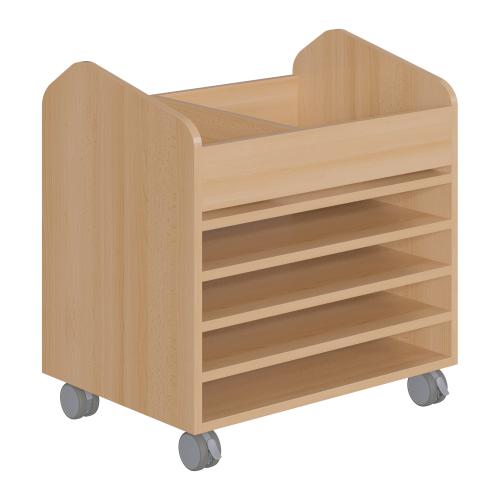 Bastelwagen "Kreativbasti 2", fahrbarer Kreativwagen B/H/T: 70,5x74,3x50 cm, mit 2 Fächern oben und 4 Papierablagen DIN A2 Bastelwagen "Kreativbasti 2", fahrbarer Kreativwagen B/H/T: 70,5x74,3x50 cm, mit 2 Fächern oben und 4 Papierablagen DIN A2