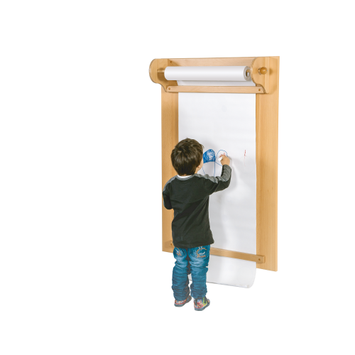 Papierrollenhalter mit Maltafel B/H: 80x120 cm