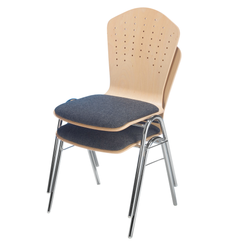 Stuhl Elena Ausführung: mit Sitz- und Rückenpolster, Sitzschale gebeizt, Sitzhöhe: 46 cm