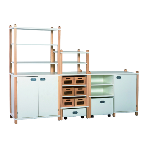 Fertigregalsystem in Stollenbauweise ''Christoph'' B/H/T: 244x80/160x40 cm, Nr. 47