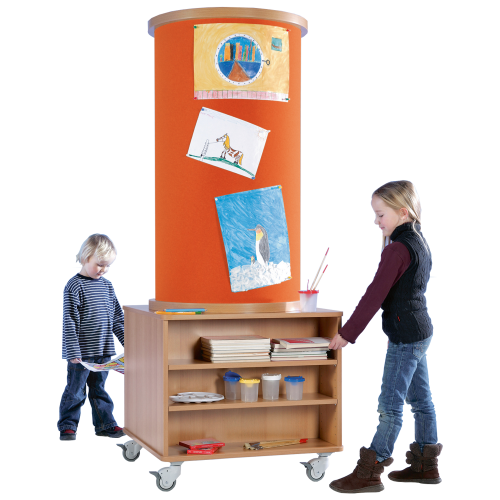 Mobile Litfaßsäule mit 2 Regalen und hochwertigem Stoffbezug, Serie KLS-2RS B/H/T: 77x190x77 cm, Stofffarbe wählbar Mobile Litfaßsäule mit 2 Regalen und hochwertigem Stoffbezug, Serie KLS-2RS B/H/T: 77x190x77 cm, Stofffarbe wählbar