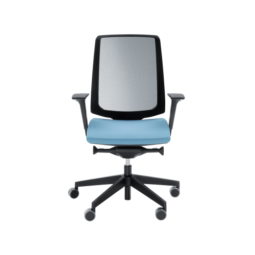 Drehstuhl Lia mit Fußkreuz und Sychronmechanik, Farbe und Stoffgruppe wählbar Drehstuhl Lia mit Fußkreuz und Sychronmechanik, Farbe und Stoffgruppe wählbar