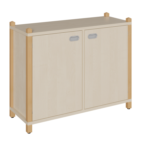Stollen-Schrank mit 2 Türen B/H/T: 106x80x40 cm, 2 Türen, mit Mittelwand und 4 Einlegeböden, 6 Fächer