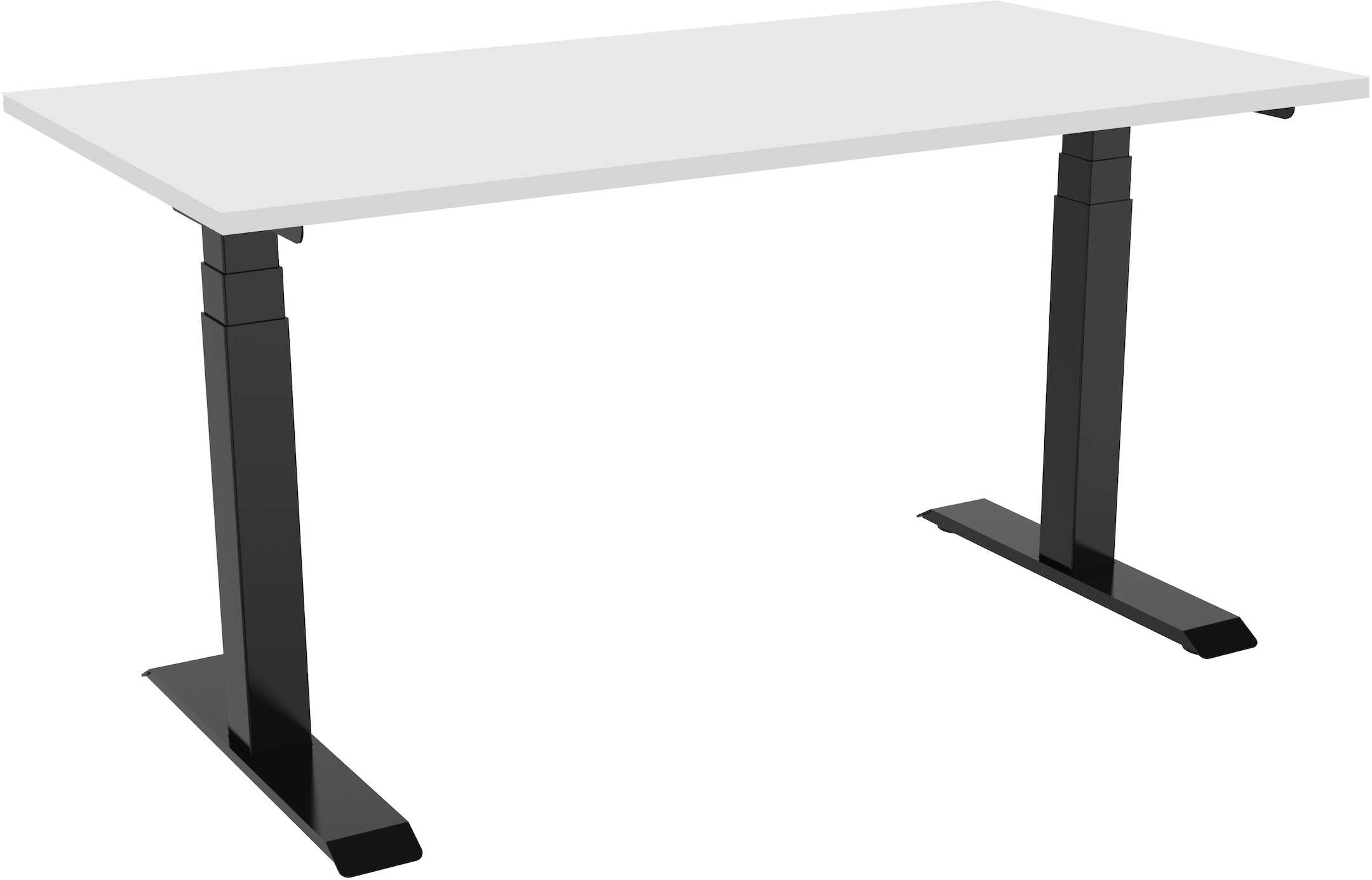 celexon elektrisch höhenverstellbarer Schreibtisch Professional eAdjust-58123 - schwarz, inkl. Tischplatte 125 x 75 cm