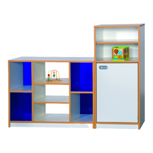 Fertigregalsystem in Korpusbauweise "Justin" B/H/T: 154x80/120x40 cm, Regalsystem, teilweise mit transparenten bzw. offnen Rückwänden