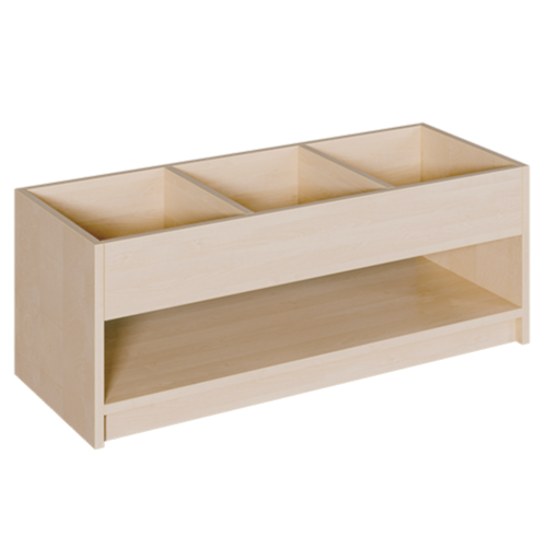 Bücher-Spielregal klein B/H/T: 102x40x40 cm, oben 3 Fächer Bücher-Spielregal klein B/H/T: 102x40x40 cm, oben 3 Fächer