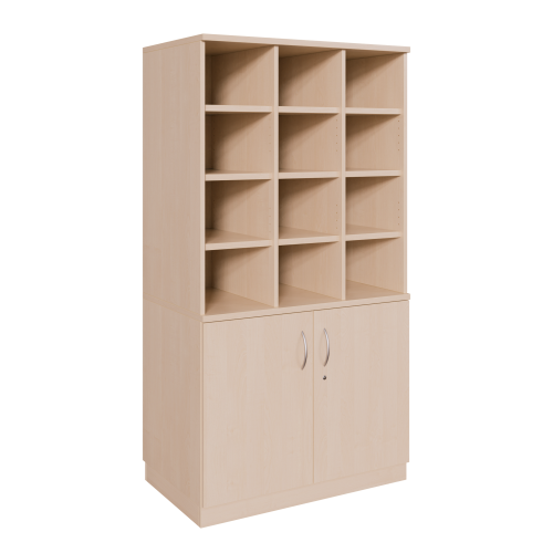 Personalfächerschrank B/H/T: 100x190x42 cm, 2 Türen, 12 Fächer Personalfächerschrank B/H/T: 100x190x42 cm, 2 Türen, 12 Fächer