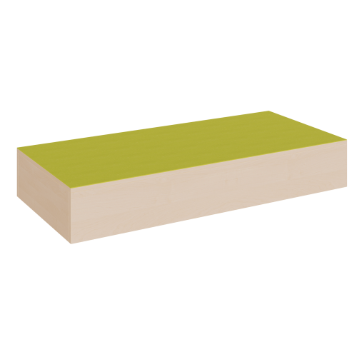 Rechteck-Podest rundum geschlossen, Linoleum-Deckplatte B/H/T: 150x24x70 cm