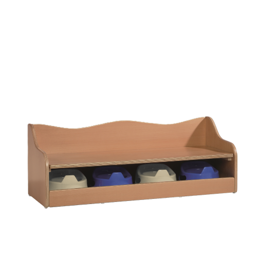 Topfbank für 4 Töpfchen B/H/T: 107x35x37 cm, klappbare Sitzfläche Topfbank für 4 Töpfchen B/H/T: 107x35x37 cm, klappbare Sitzfläche