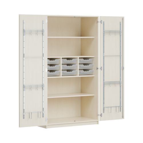 Musikschrank MOFF 4C B/H/T: 104,5x190x60 cm, fahrbar, 2 verstellbare Böden, 9 Ergo Tray Boxen Musikschrank MOFF 4C B/H/T: 104,5x190x60 cm, fahrbar, 2 verstellbare Böden, 9 Ergo Tray Boxen