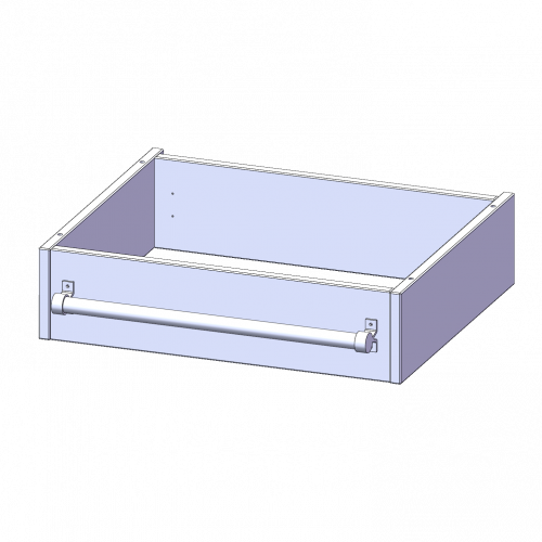 Leiterzarge zur Aufnahme einer Leiter - Serie evo180 Gesamthöhe 15 cm, für 60 cm breite und 60 cm tiefe Schrankwände
