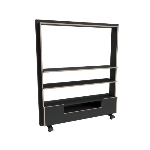 RollingRack, mobiles Regal mit integriertem Sideboard B/H/T: 165x190x44 cm RollingRack, mobiles Regal mit integriertem Sideboard B/H/T: 165x190x44 cm