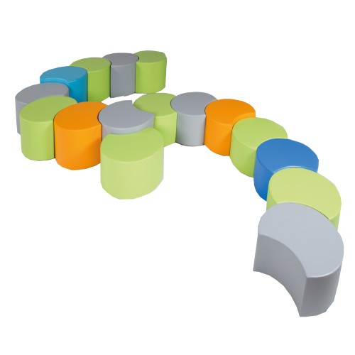 Sitzelement PAC rund mit Kunstlederbezug B/H/T 56x30/35/40/45x56 cm, auf Wunsch in schwer entflammbar lieferbar Sitzelement PAC rund mit Kunstlederbezug B/H/T 56x30/35/40/45x56 cm, auf Wunsch in schwer entflammbar lieferbar