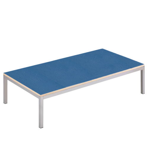 Riesenpodest mit Stahlgestell und Linoleum-Deckplatte H/T: 40x99,5 cm, Podestplatte mit Stahlgestell, Breite wählbar Riesenpodest mit Stahlgestell und Linoleum-Deckplatte H/T: 40x99,5 cm, Podestplatte mit Stahlgestell, Breite wählbar