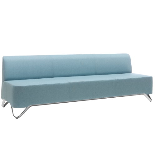 BOXIT 3er-Sofa B/H/T: 225x74x75 cm, Sitzhöhe 43 cm, Gestell und Stofffarbe wählbar