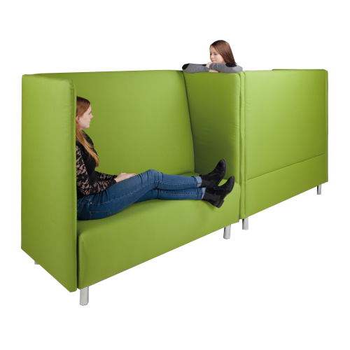 Akustiksofa 2-3 Sitzer, Bezug schwer entflammbar, 2er Set Je Sofa B/H/T: 146x132x77 cm, Sitzhöhe: 46 cm