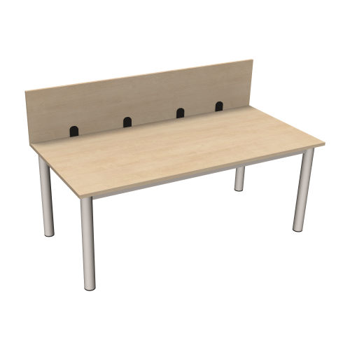 Tisch mit Aufsatz- Sichtblende und 60 mm Rundrohrgestell Tischgestell mit Rundrohr Standbeinen Ø 60 mm, die Tischhöhe 72 cm oder nach DIN ist wählbar Tisch mit Aufsatz- Sichtblende und 60 mm Rundrohrgestell Tischgestell mit Rundrohr Standbeinen Ø 60 mm, die Tischhöhe 72 cm oder nach DIN ist wählbar