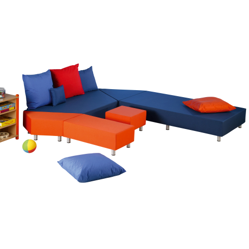Wellness Oase; bestehend aus 6 Elementen, 6 Kissen Bezug: Kunstleder