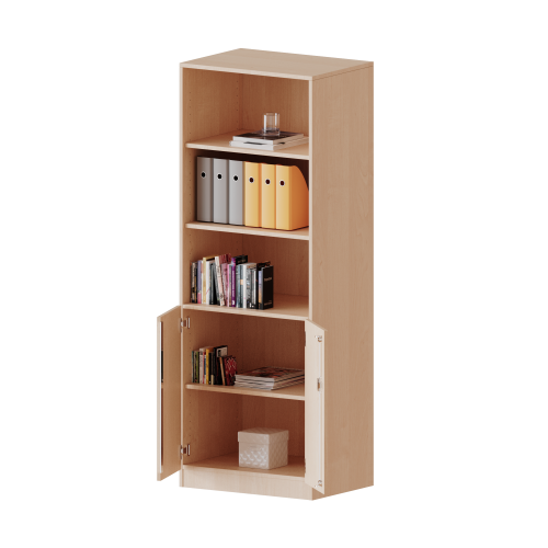 ErgoTray Kombi-Schrank, zweireihig, 5 Ordnerhöhen - evo180 Serie B/H/T: 70,3x190x50 cm, 2 OH unten mit Türen, oben 3 OH Regal, mit Sockel (81 mm) ErgoTray Kombi-Schrank, zweireihig, 5 Ordnerhöhen - evo180 Serie B/H/T: 70,3x190x50 cm, 2 OH unten mit Türen, oben 3 OH Regal, mit Sockel (81 mm)