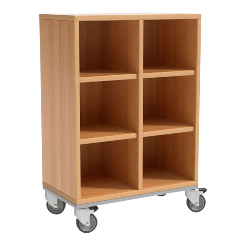 Schrank mit 6 Fächern B/H/T: 71x91x50 cm, fahrbar