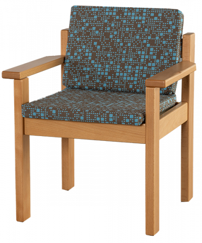 Sessel mit Armlehne und Polsterauflage B/H/T: 40x60x40, SH=34 cm