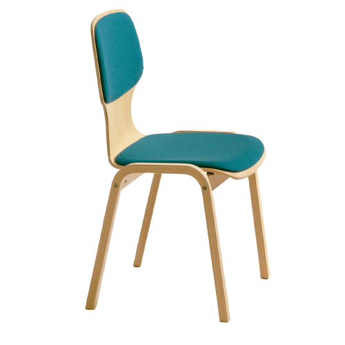 Holzstuhl "Carlo" mit Sitzschale Sitzhöhe: 46 cm, mit Sitz- und Rückenpolster