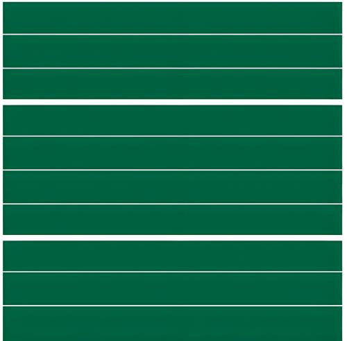 Lineatur 10 gelbe Lineatur auf grüner Tafel, Einheitskurzschrift: 4:4:4:4 cm