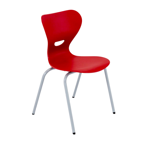 Vierbeinstuhl mit Kunststoff-Sitzschale Sitzhöhe wählbar