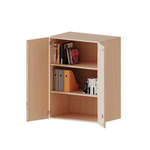 Aufsatzschrank, 3 Ordnerhöhen - Serie evo180 Gesamthöhe 108 cm, 2 Türen, abschließbar