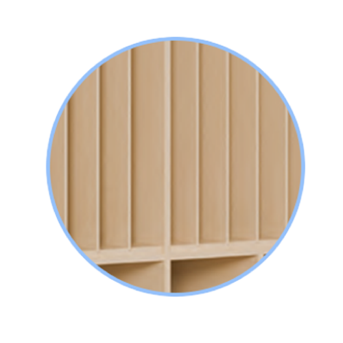 Satz durchgehende Trennwände für Liegepolstermöbel zur Polsterlagerung, Polster max. 140 cm lang