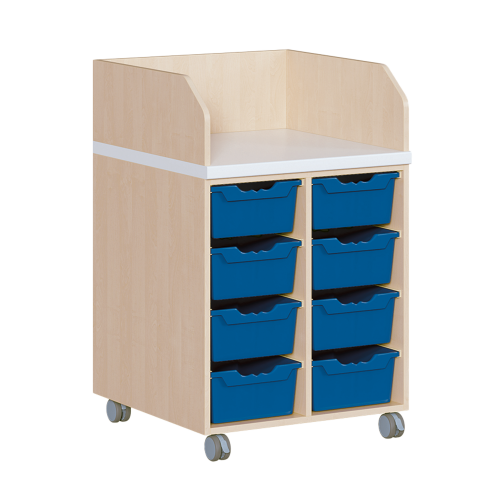 Wickelkommode, zweireihig, fahrbar 8 Boxen, B/H: 70,5x111,5 cm Wickelkommode, zweireihig, fahrbar 8 Boxen, B/H: 70,5x111,5 cm