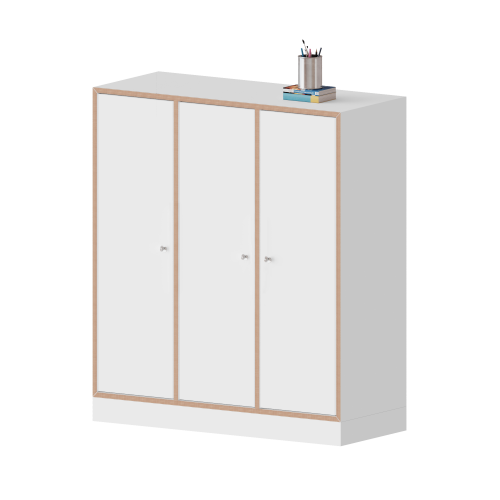 qickly® Schrank, 3 Ordnerhöhen, 3 Türen mit Schloss B/H/T: 104,2x110,5x42,6 cm qickly® Schrank, 3 Ordnerhöhen, 3 Türen mit Schloss B/H/T: 104,2x110,5x42,6 cm