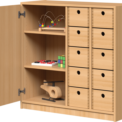 Werkraumregal, 10 Holzkästen B/H/T 100x98x40 cm Werkraumregal, 10 Holzkästen B/H/T 100x98x40 cm