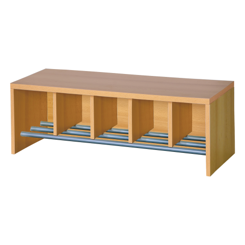 Garderobenbank mit integriertem Schuhrost T: 32 cm, Bank aus feuerhemmendem Material