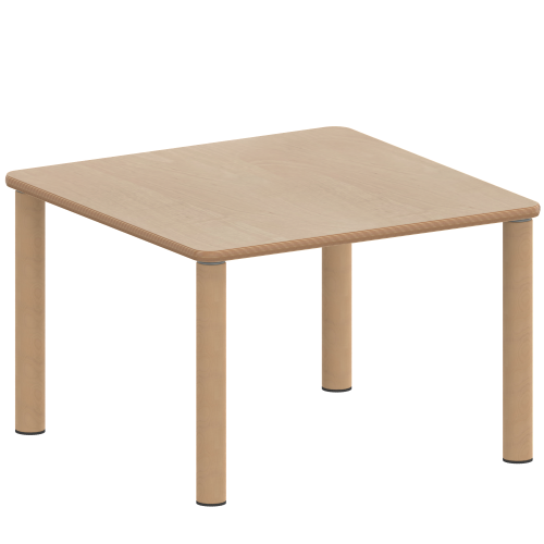 Tisch ZALOTTI mit Schichtstoff-Belag Quadrattische, Maße B/T: 80x80 bzw. 60x60 cm, Höhen 25…76 cm, Massivholzbeine Ø 60 mm, Fußvariante: Stellfuß Tisch ZALOTTI mit Schichtstoff-Belag Quadrattische, Maße B/T: 80x80 bzw. 60x60 cm, Höhen 25…76 cm, Massivholzbeine Ø 60 mm, Fußvariante: Stellfuß