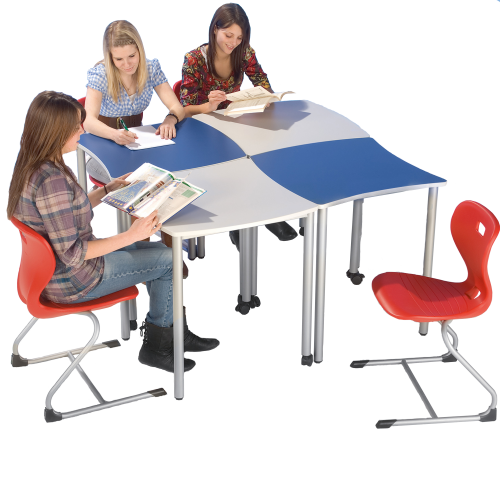 Wellentisch Einsitzer B/T: 65x65 cm, Vollkernplatte Wellentisch Einsitzer B/T: 65x65 cm, Vollkernplatte