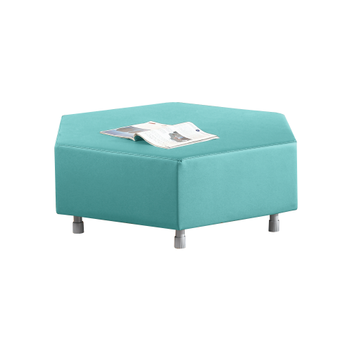 Sitzelement Sechseck aus der Sofaserie Wellness-Oase B/H/T: 112x40x112 cm, Schenkellänge: 56 cm, Bezug Kunstleder und Kern schwer entflammbar