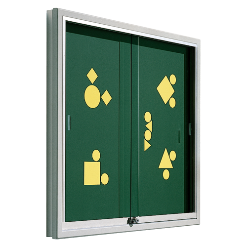 Informationsvitrine V9 aus Premium Stahlemaille mit grüner Rückwand B/H/T: wählbar, 93x8 cm Informationsvitrine V9 aus Premium Stahlemaille mit grüner Rückwand B/H/T: wählbar, 93x8 cm