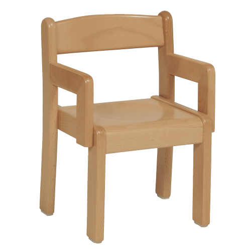 Stapelstuhl TIM mit Armlehne mit Sitzmulde und Armlehnen, Sitzhöhe wählbar