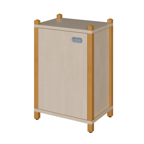 Stollen-Schrank, 1-türig B/H/T: 56x80x40 cm, Schrank mit 2 verstellbaren Einlegeböden bzw. 3 Fächern