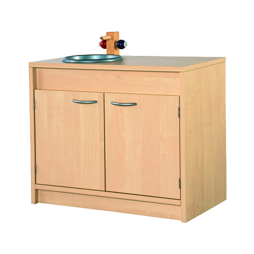 Spielspülenschrank mit Türen und Spülbecken B/H/T: 67x56x36 cm