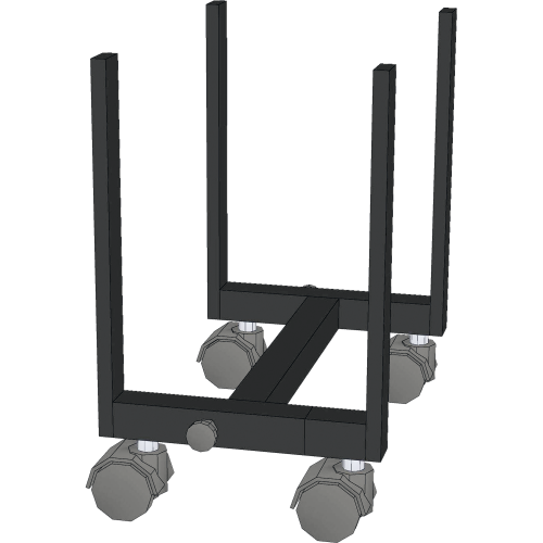 CPU-Caddy, fahrbar passend für 60 cm tiefe Tische CPU-Caddy, fahrbar passend für 60 cm tiefe Tische