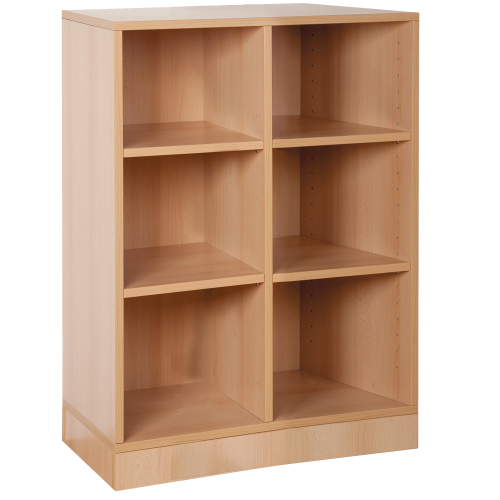 Offenes Regal mit 6 Fächern & Mittelwand B/H/T 66x98x40 cm