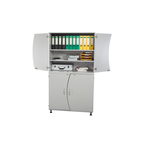 Wellenaufsatzschrank B/H/T: 104,5x91x50 cm, mit 2 verstellbaren Böden, Farbe wählbar