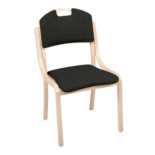 Holzstuhl "INGA" mit Griffloch B/H/T: 52x93x56 cm, Sitzhöhe: 46 cm