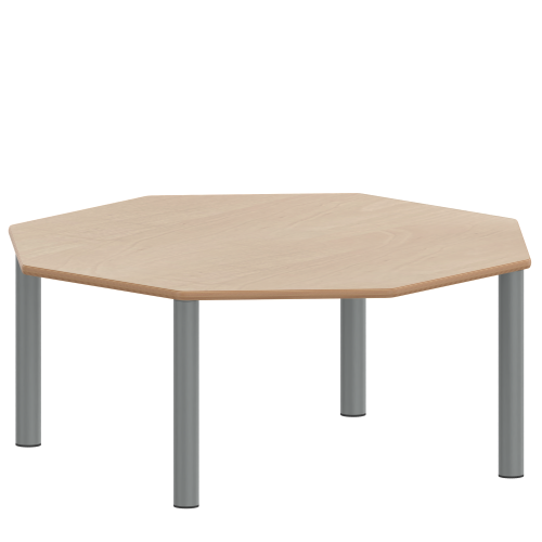 Tisch ZALOTTI mit Schichtstoff-Belag Achtecktische, Plattenmaß B/T: 120x120 cm, Höhen 25…76 cm, Stahlrohrbeine Ø 60 mm, Fußvariante: Stellfuß Tisch ZALOTTI mit Schichtstoff-Belag Achtecktische, Plattenmaß B/T: 120x120 cm, Höhen 25…76 cm, Stahlrohrbeine Ø 60 mm, Fußvariante: Stellfuß