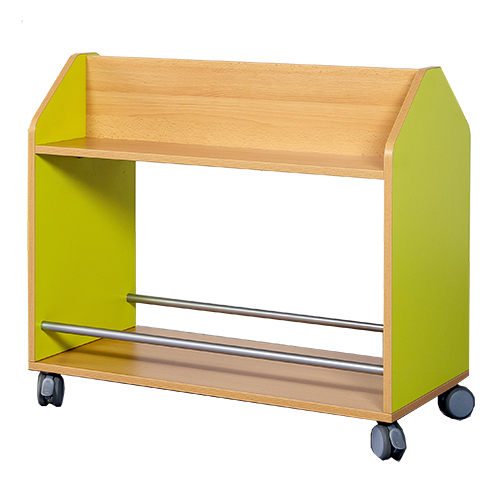 Taschenwagen doppelseitig mit Ablagen in 2 Etagen, H/T: 82x50 cm