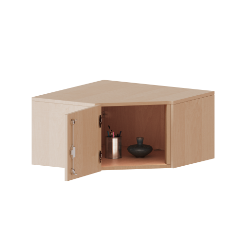 Innenecke Aufsatzschrank, 1 Ordnerhöhe - Serie evo180 Gesamthöhe 36 cm, für 40, 50 oder 60 cm tiefe Schrankwände